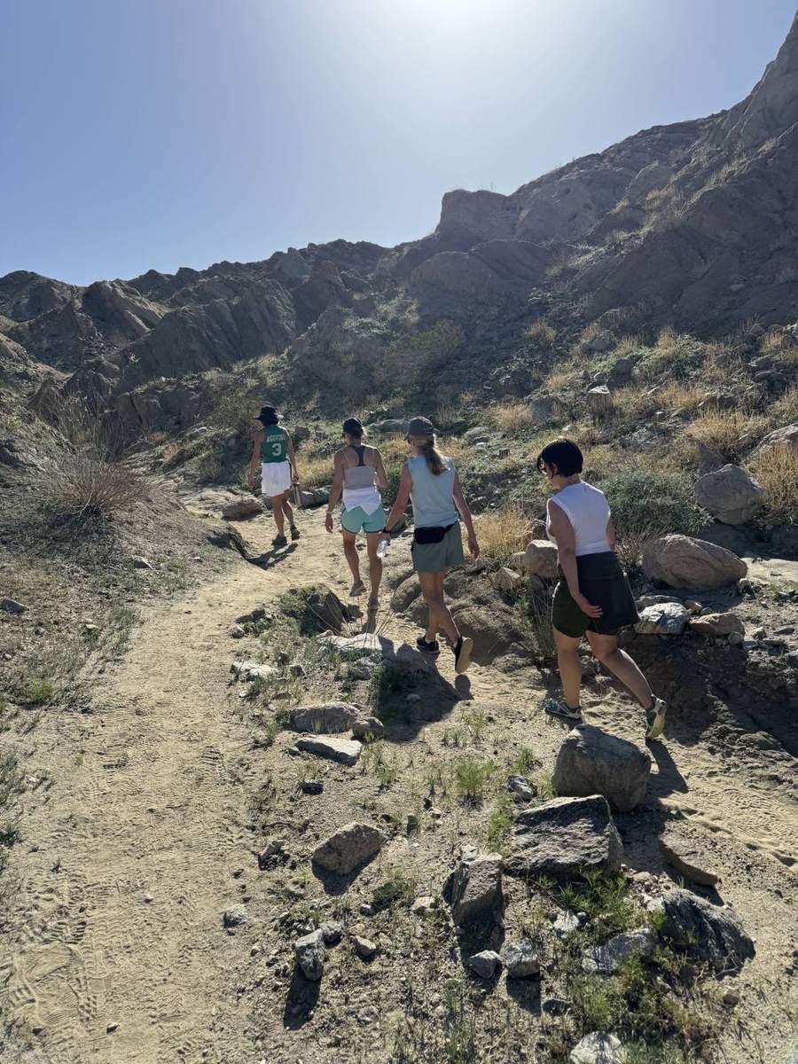 Providence Farm mothers hiking on the Moms Retreat weekend in Palm Desert
